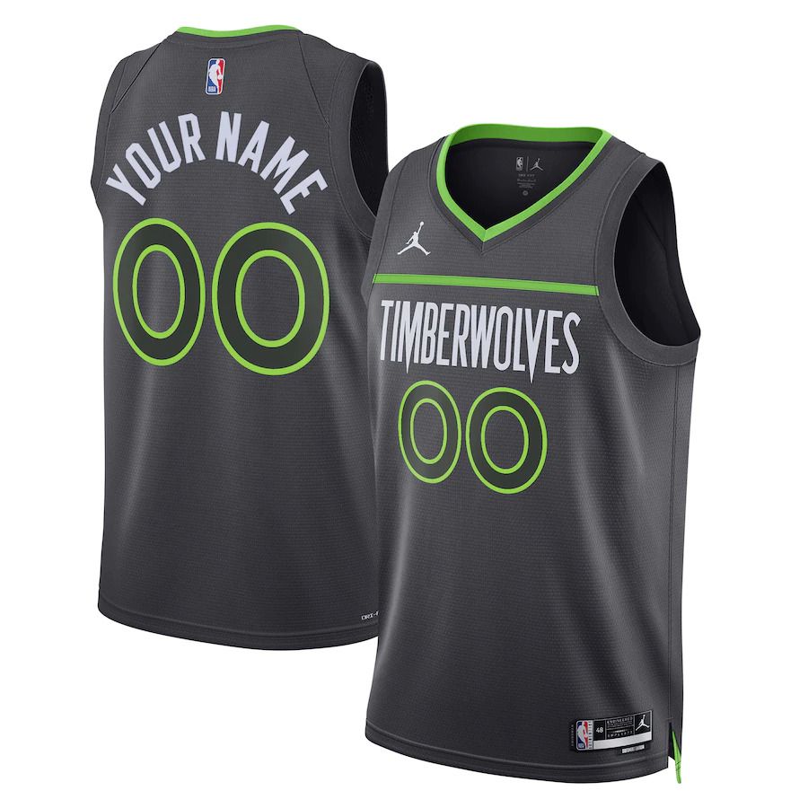 Men Minnesota Timberwolves Jordan Brand Black Statement Edition 2022-23 Swingman Custom NBA Jersey->new orleans pelicans->NBA Jersey